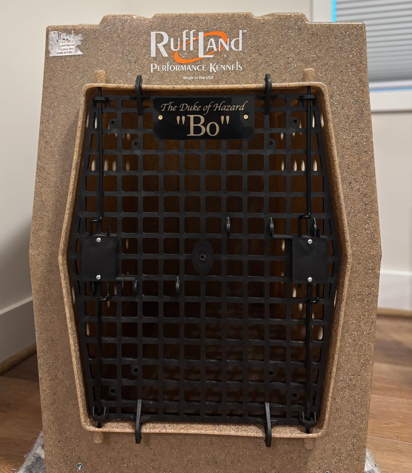 Personalized RuffLand Kennel Tag | Custom Dog Crate Nameplate