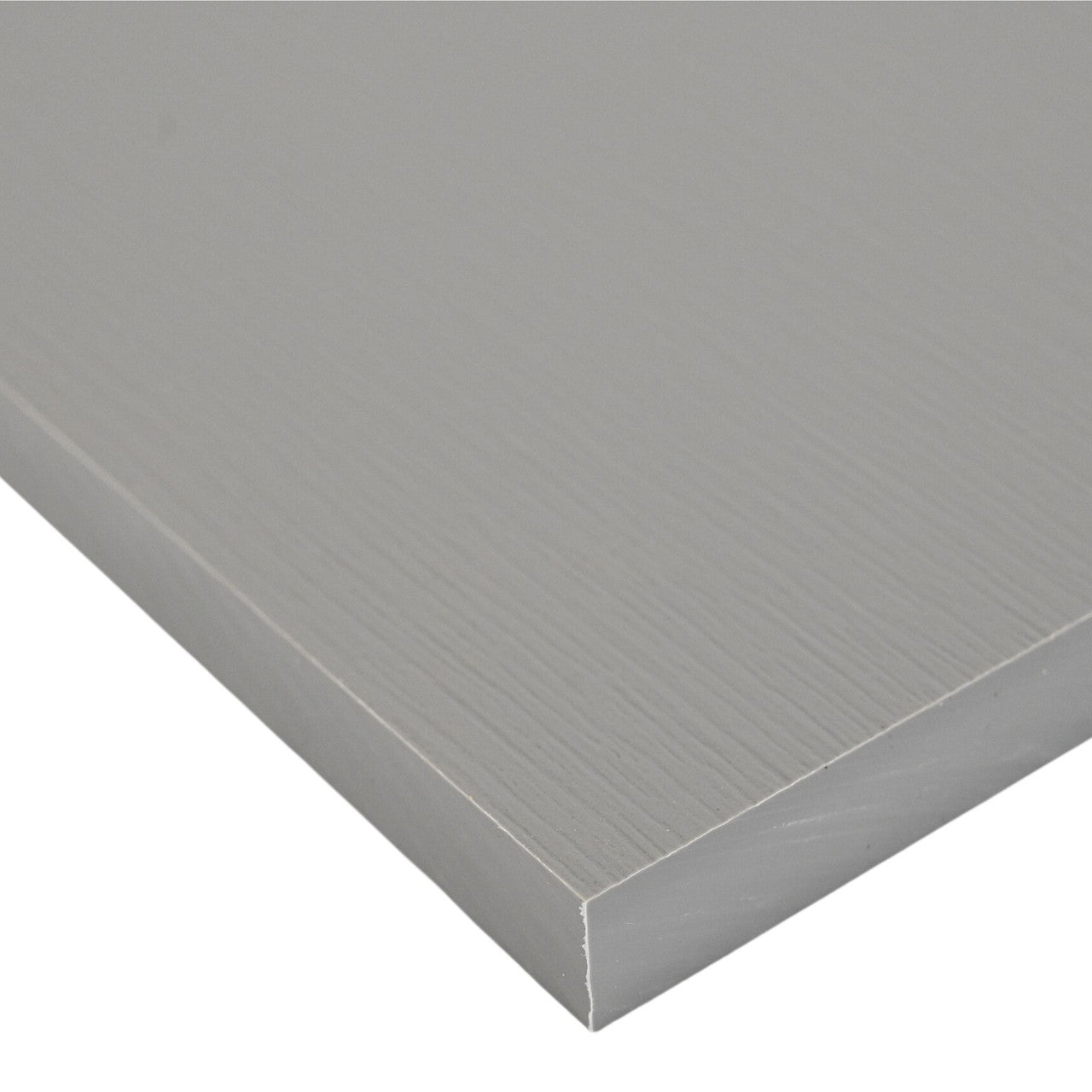 Gray rectangular sheet with a ribbed texture on a white background