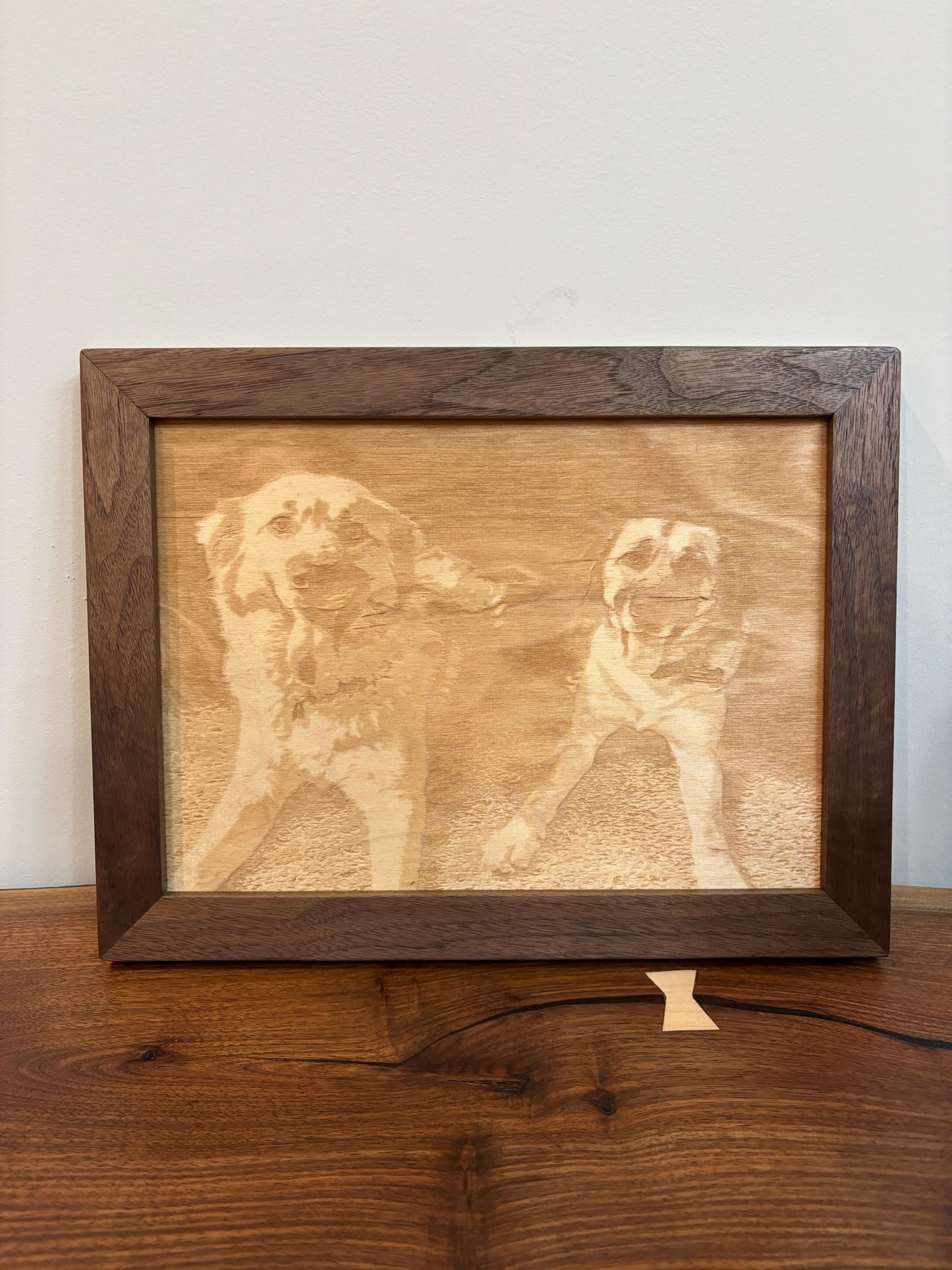 Custom Engraved Pet Portrait on Wood
