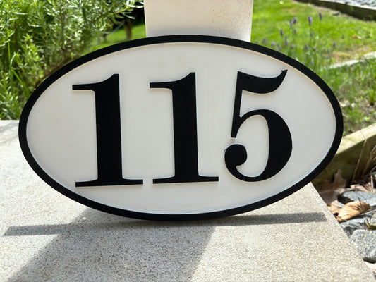 StormSecure™ Weatherproof Address Plaque | Modern HDPE House Numbers (Won't Rot)