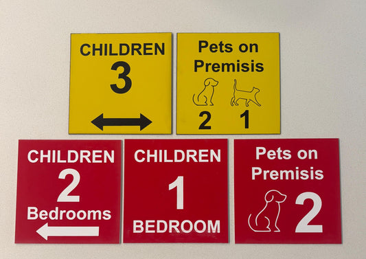 Personalized Fire Safety Sign for Pets & Kids