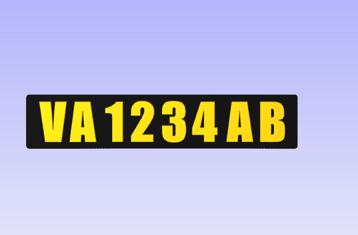 Custom Boat Registration Plates | Rigid HDPE Numbers for Jon Boats (Set of 2)