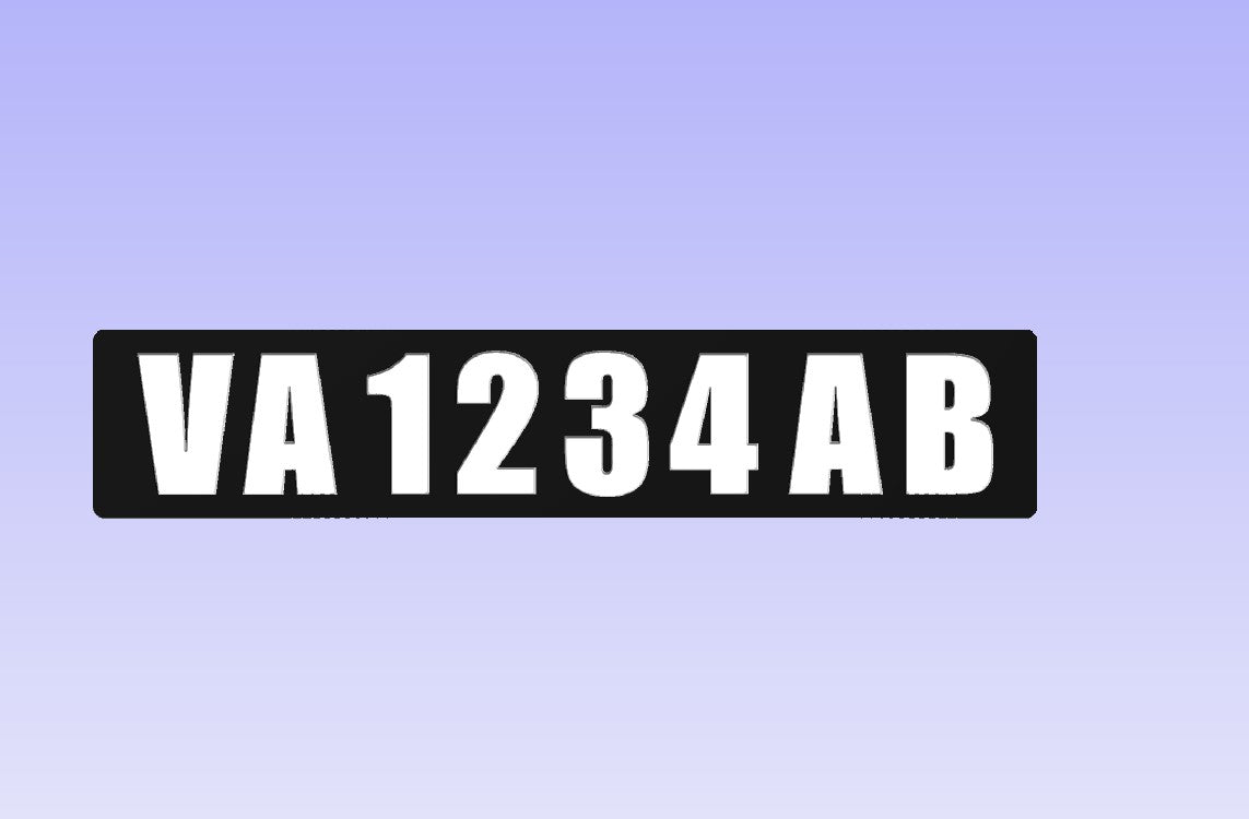 Custom Boat Registration Plates | Rigid HDPE Numbers for Jon Boats (Set of 2)