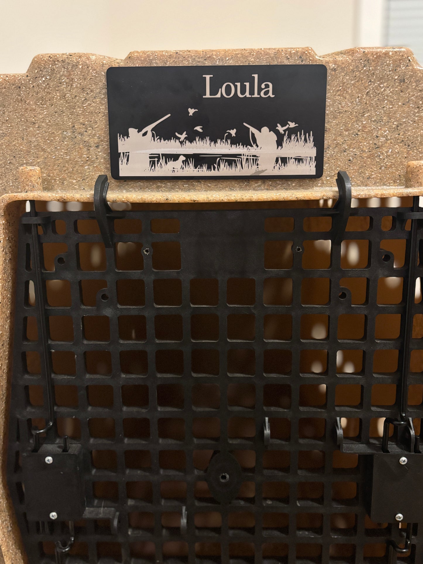 Personalized RuffLand Kennel Tag | Custom Dog Crate Nameplate
