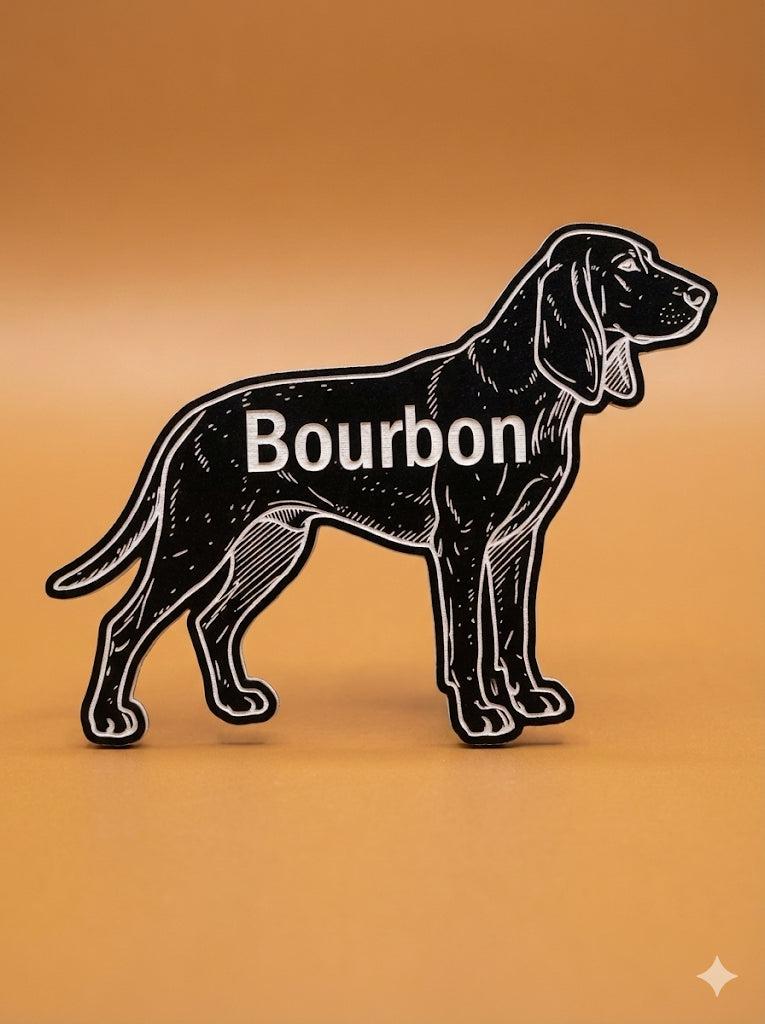 Custom Engraved Dog Breed Emblem (1/16" Rigid Plastic)