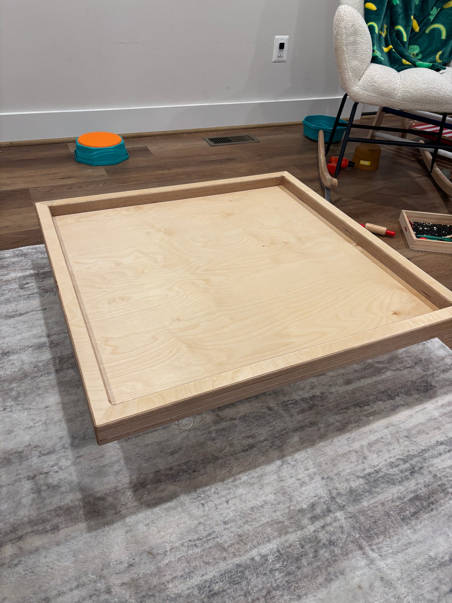 The Ultimate Montessori Floor Play Table – 30" x 30" Sensory & Lego Station