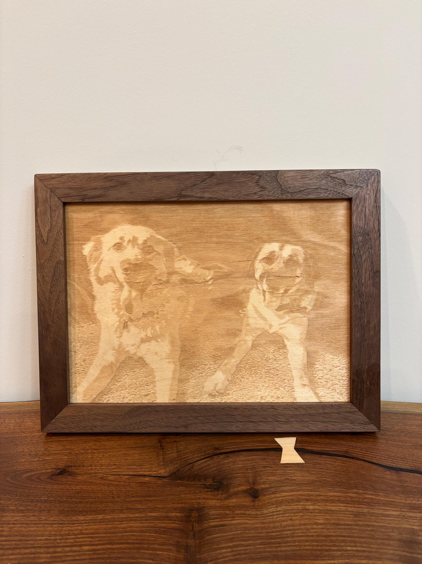 Custom Engraved Pet Portrait on Wood