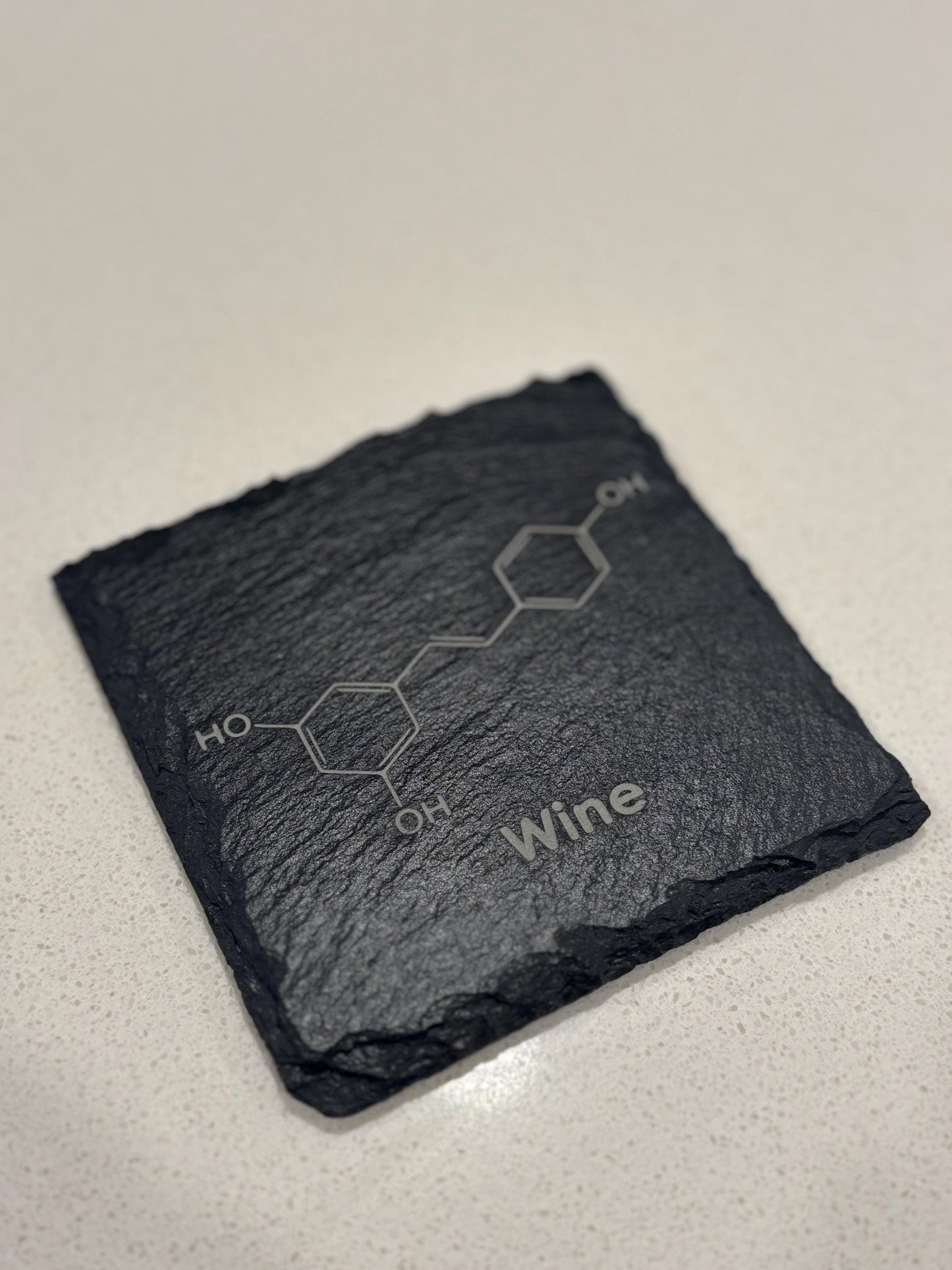 Bar Theme Slate Coasters | Engraved Drink Coasters | Set of 4