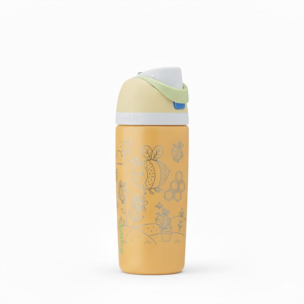 Orange engraved kids tumbler